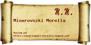 Miserovszki Morella névjegykártya